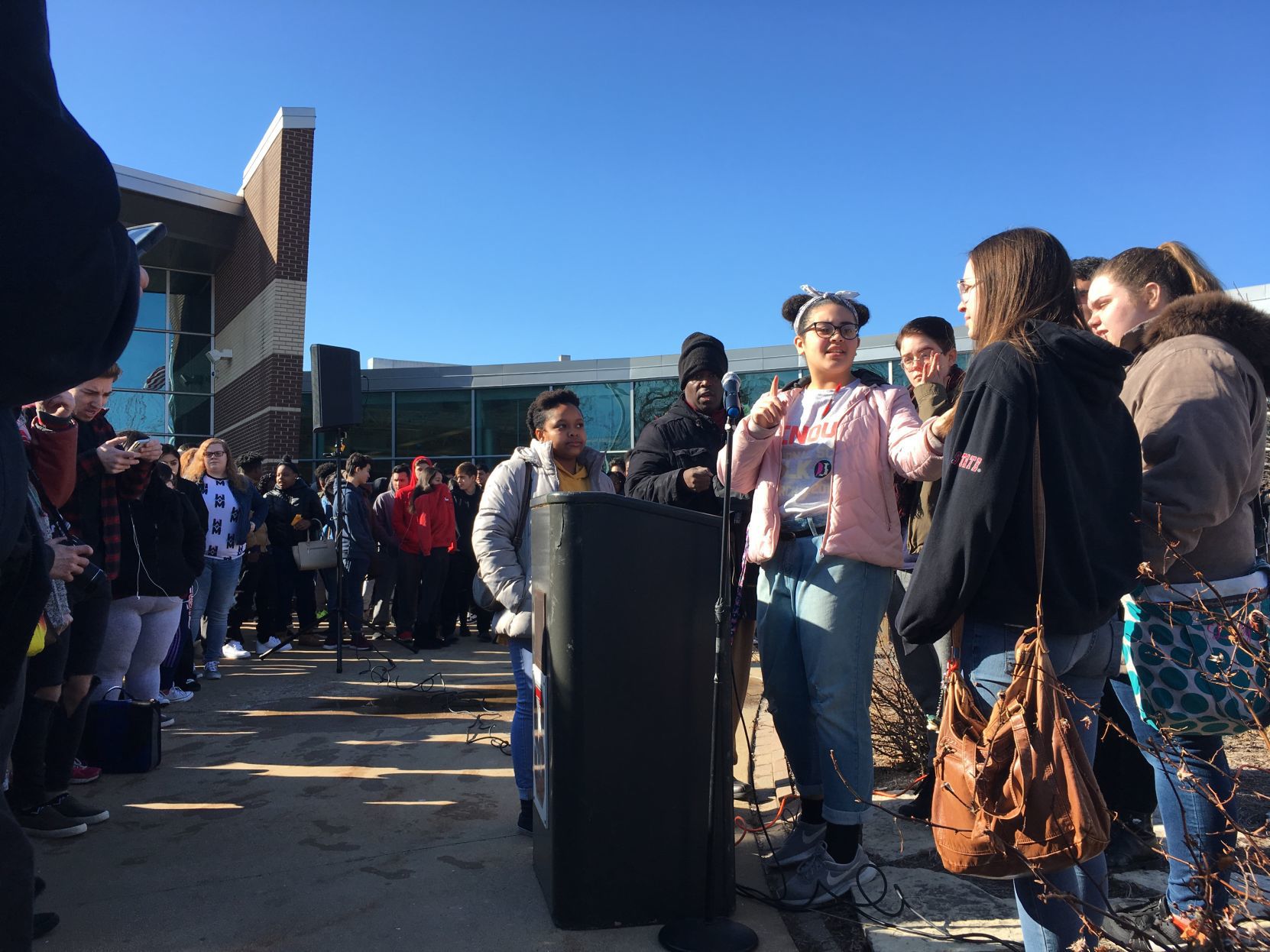 T.F. South walkout